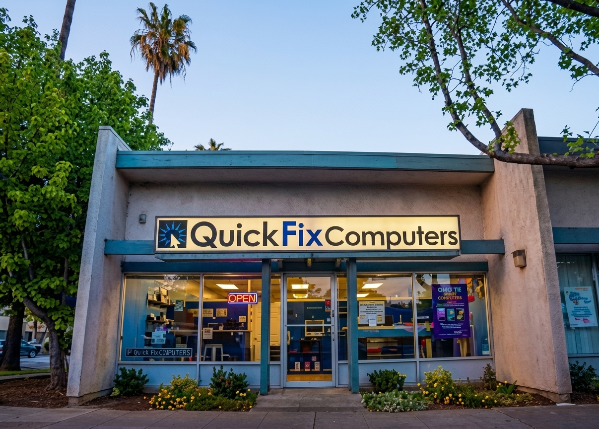 About Quick Fix Computer Services Shop team working in electronic repair center